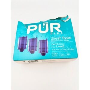 PUR PLUS Faucet Mount Replacement Water Filter RF-9999 Mineral Core 2 Pack Blue